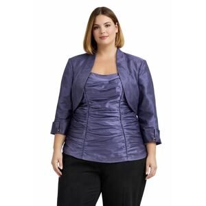 1990s J.R. Nites by Caliendo Lavender Shimmer Twin Set 2X NWT